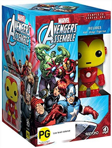 Avengers Assemble Season 1 plus Iron Man Figurine 4-DVD BoxSet (DVD)